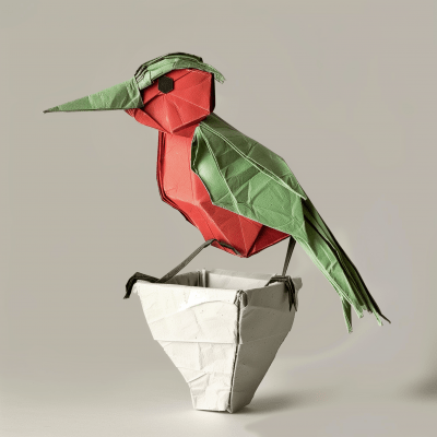 Bird on Potty Origami