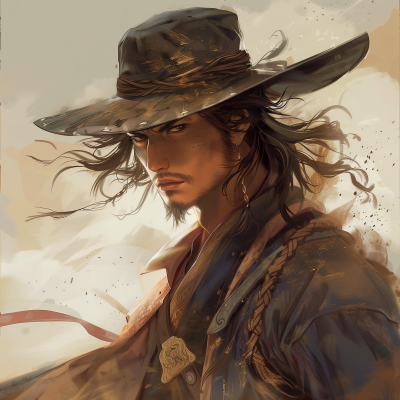 Blasian Cowboy in Sengoku Era