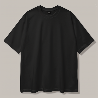 Black Oversized Cotton T-Shirt