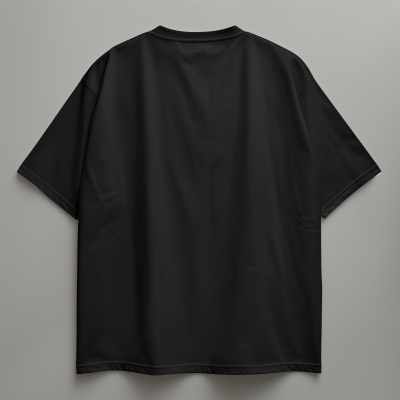 Oversized Black Cotton T-Shirt