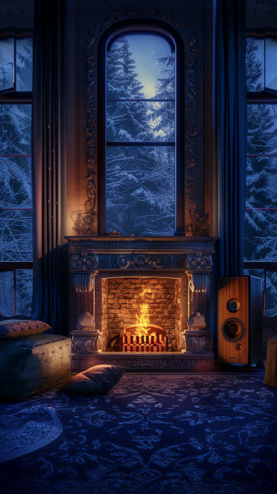 Luxury Fireplace and Window
