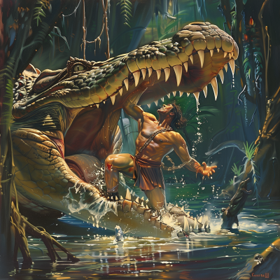 Hercules and the Giant Crocodile