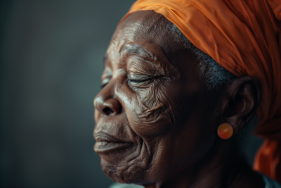 African Old Woman Portrait