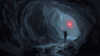 Deep Cave Tunnel Concept Art