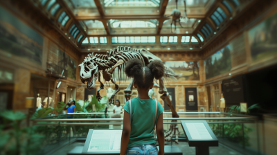 Enormous T-Rex Skeleton in Museum