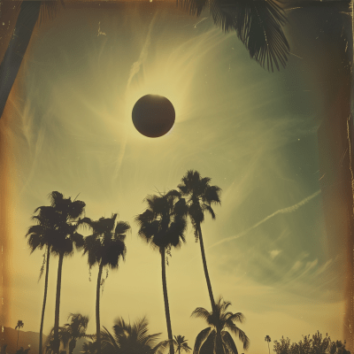 Vintage Solar Eclipse Polaroid