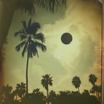 Vintage Solar Eclipse Polaroid