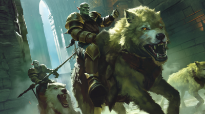 Orcs and Orc Wolf Riders in Dungeon