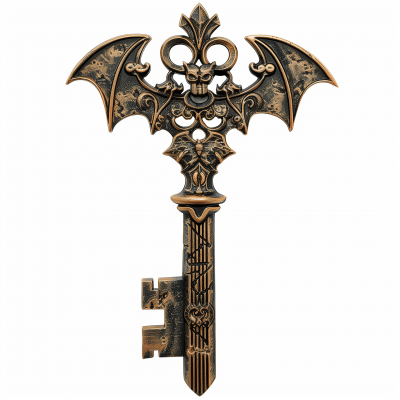 Ancient Brass Bat Key