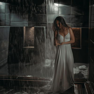 Drenched Long Dress