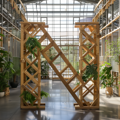 Greenhouse Wood Frame Letter N Design