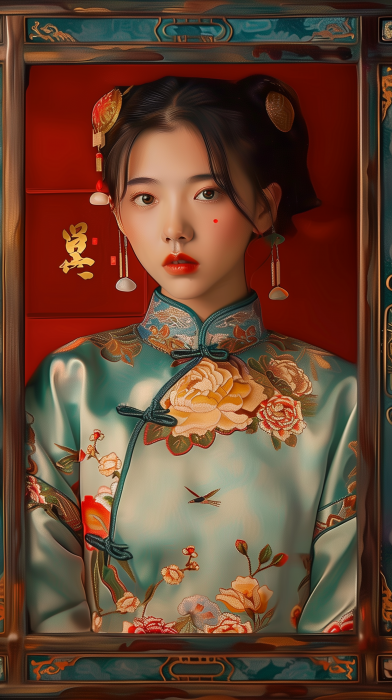 Chinese Modern Girl in Cub Recess