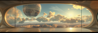 Futuristic Cloud City Panorama