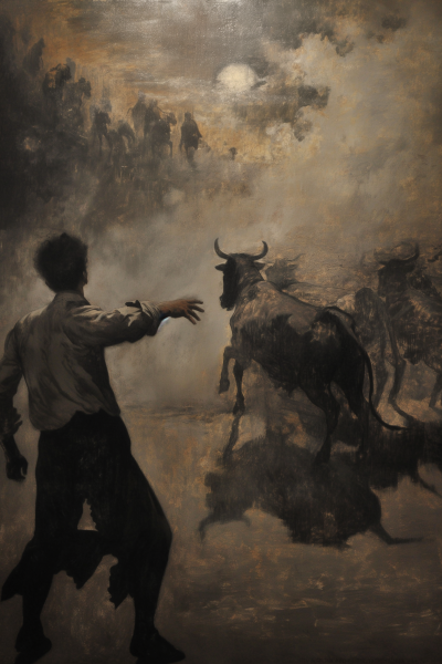 Bullfight, Suerte de Varas (1824) by Goya
