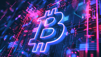 Neon Cyberpunk Bitcoin