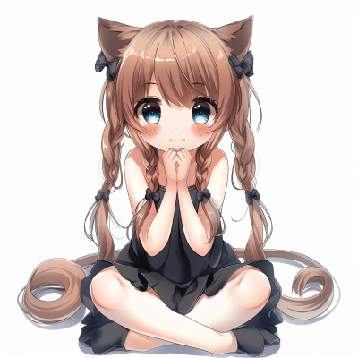 Anime-like Cat Princess Girl