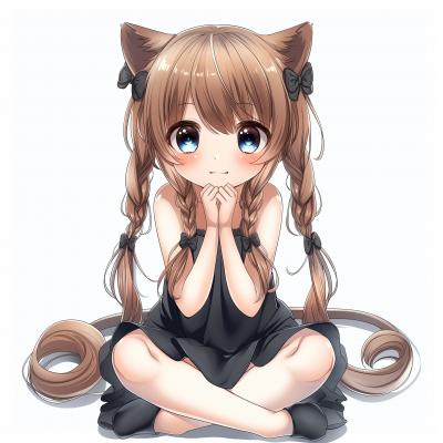 Anime-style Human Cat Princess