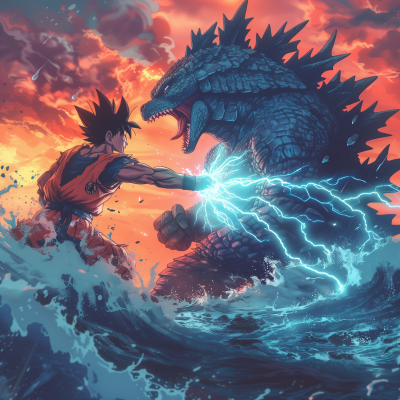 Anime Battle in the Ocean