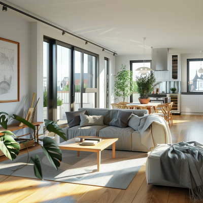 Modern Apartment on a Sunny Day