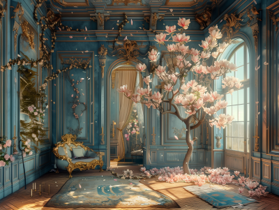 Elegant Room with Floral Decor