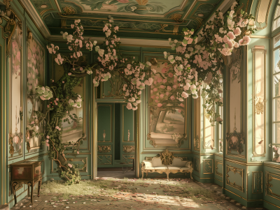 Elegant Floral Room Interior