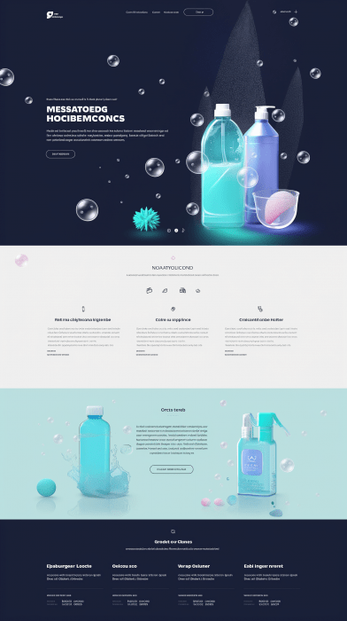Minimalistic Household Cleaning Supplies Website Design