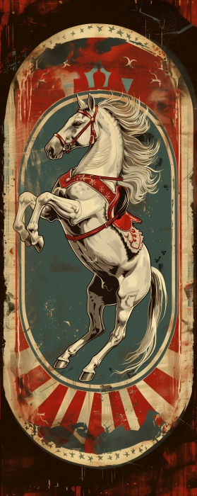 Vintage Circus Horse Illustration