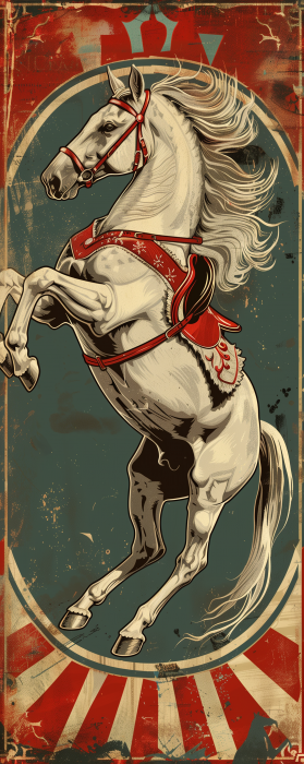 Vintage Circus Horse Illustration
