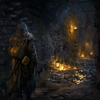 Dark Fantasy Extraction Game Concept Art