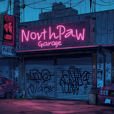 Northpaw Garage Neon Sign