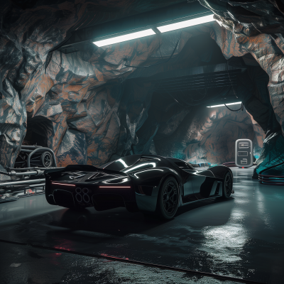 Bugatti Inspired Batmobile in Batcave
