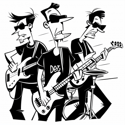 Rock Band Illustration