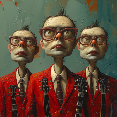 Rock Music Band Painting
