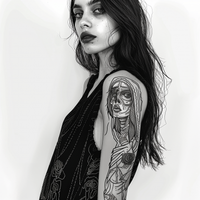 Woman with Tattoo