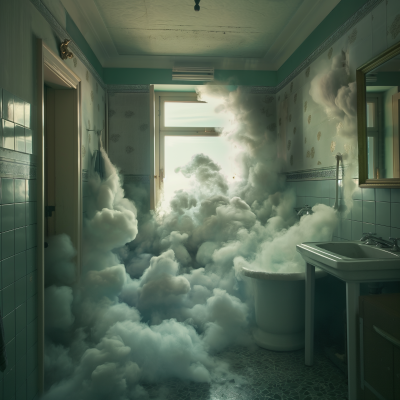 Mysterious Cloudy Bathroom