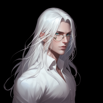 White-haired Man in Glasses