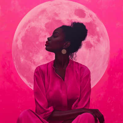 Pink Full Moon Goddess