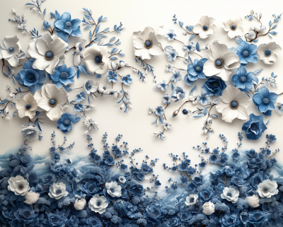 Blue and White Porcelain Forest