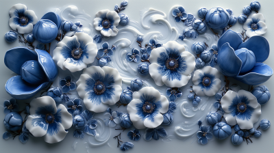 Blue and White Porcelain Texture