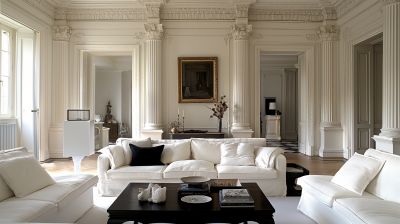 Elegant Greek Revival Living Room