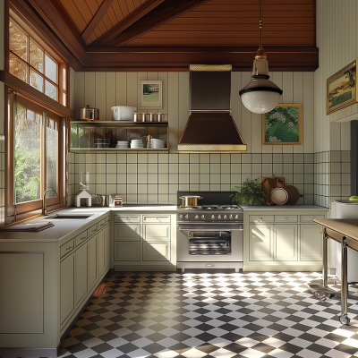 Realistic Kitchen Scene