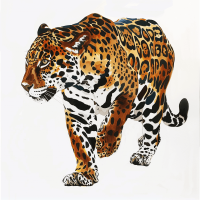 Jaguar Gouache Painting
