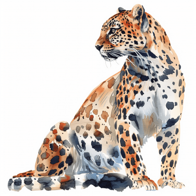 Watercolor Leopard
