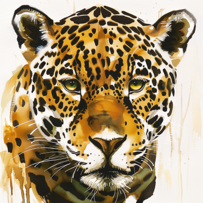 Jaguar Gouache Painting