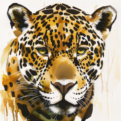 Gouache Jaguar Painting