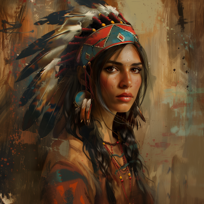 Portrait of a Native American Woman
