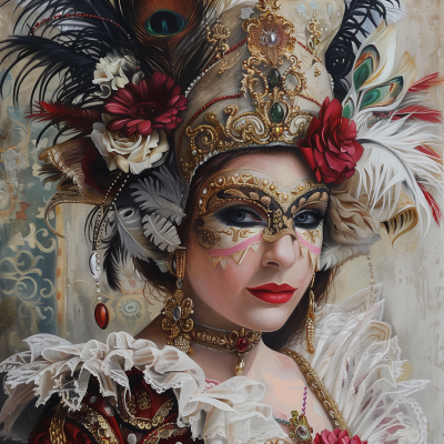 Italian Woman at Venetian Carnival