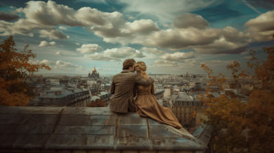 Vintage Couple in Paris