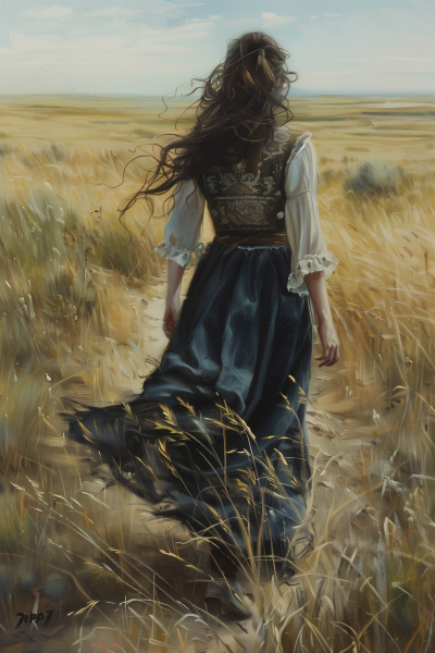 Woman in the Steppe