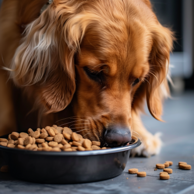 Dog Eating Grain-Free Food
